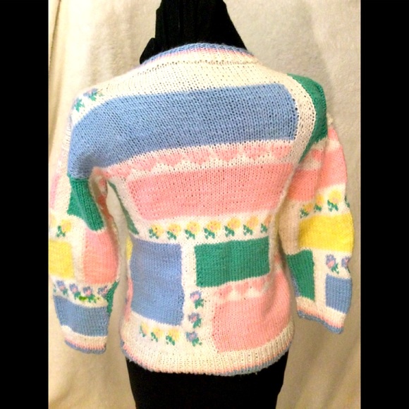 😸PRE-TEEN HAND-KNIT CAT SWEATER - Picture 2 of 6